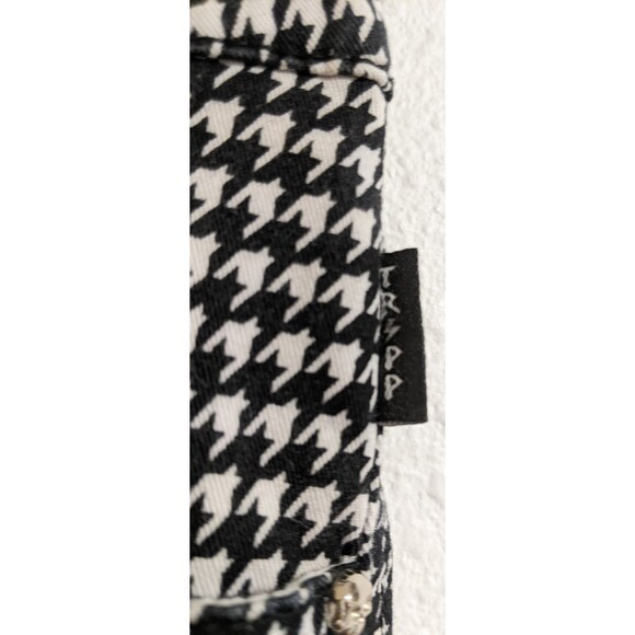 Tripp NYC Daang Goodman Black & White Houndstooth Skinny Leg Punk Jeans 11 - Picture 8 of 16